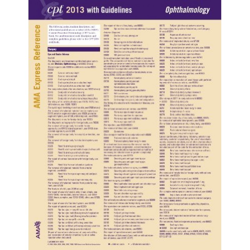 CPT 2013 Express Reference Coding Cards